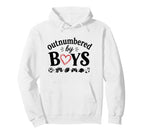Outnumbered Funny Mom Soccer Family Life Hoodie - Graphic Print Unisex