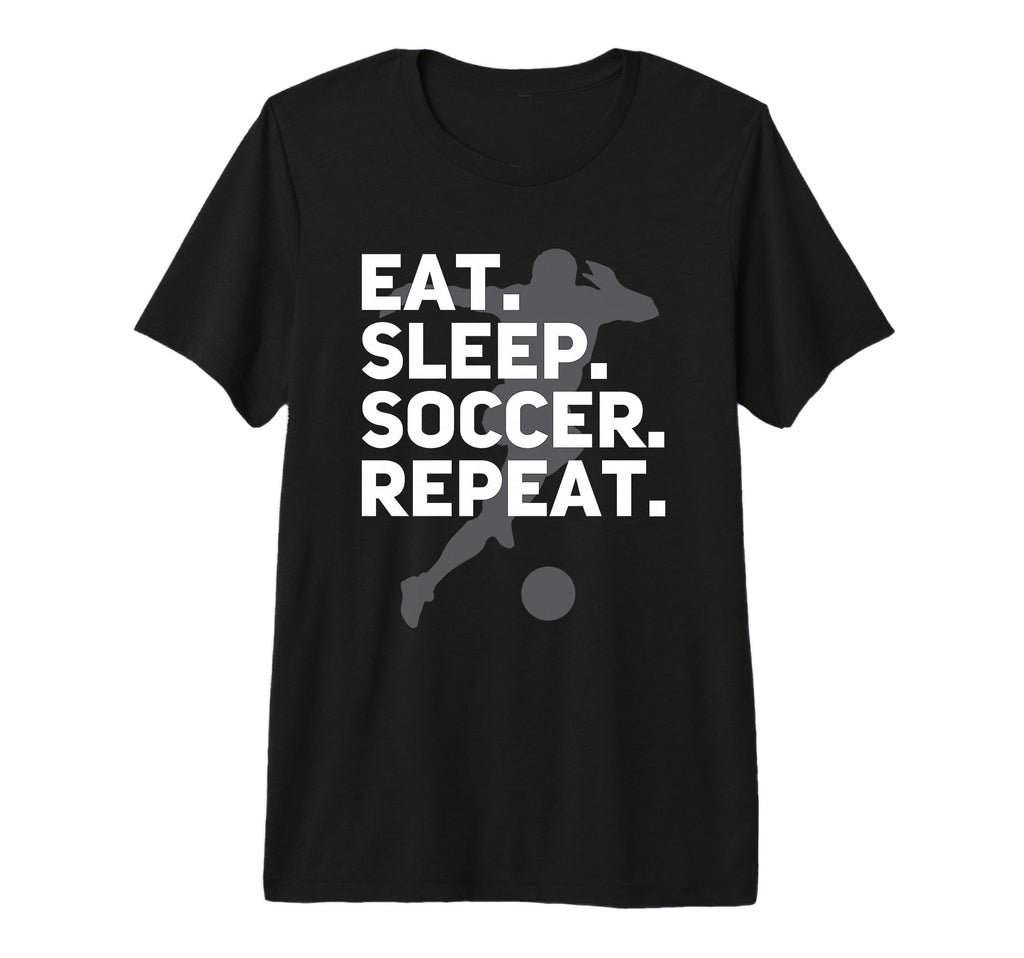 Eat Sleep Soccer Repeat Usa Football Fan T-Shirt - Novelty Apparel Unisex