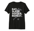 Eat Sleep Soccer Repeat Usa Football Fan T-Shirt - Novelty Apparel Unisex