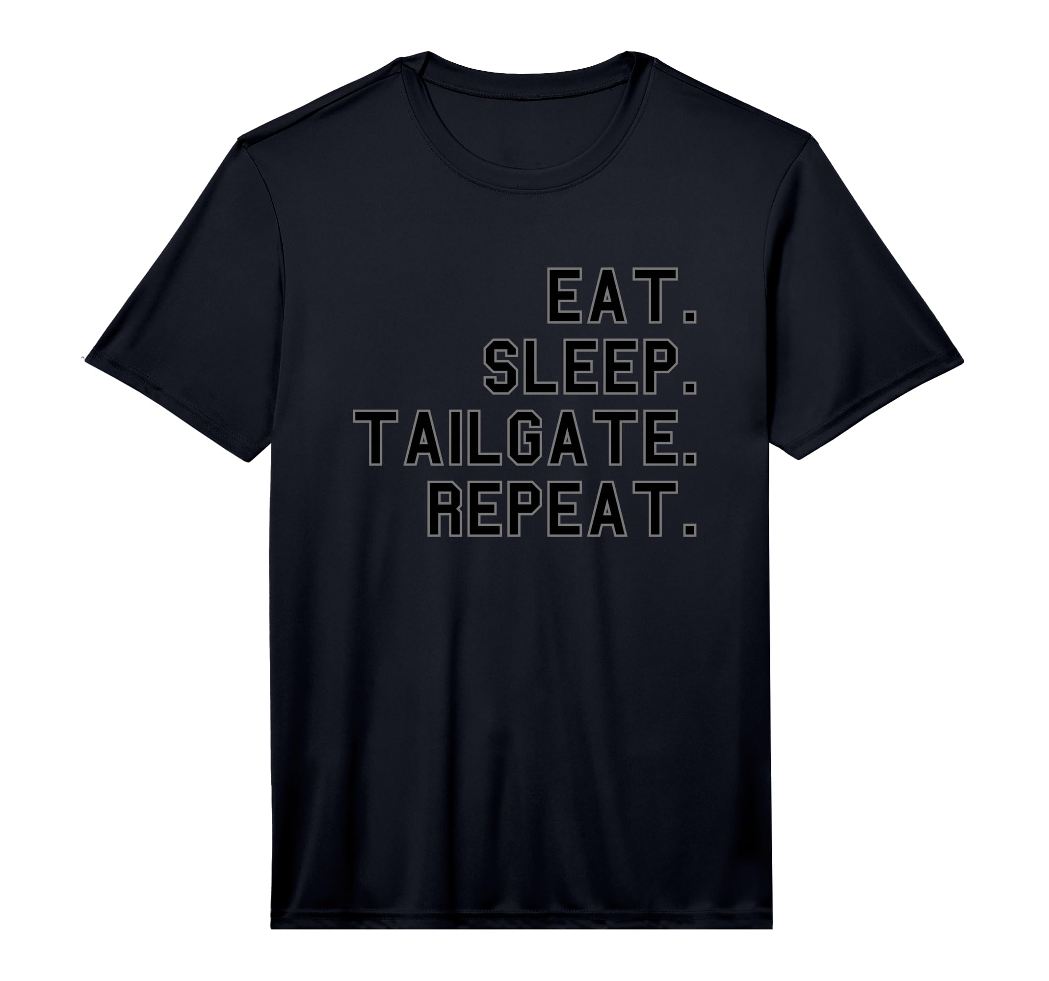 Eat Sleep Tailgate Repeat School Pride T-Shirt - Novelty Apparel Men Women