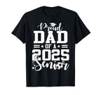 Proud Dad 2025 Senior Soccer Ball T-Shirt - Novelty Apparel Men Women