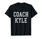 Coach Kyle Custom Football Soccer T-Shirt - Unique Graphic for Adults
