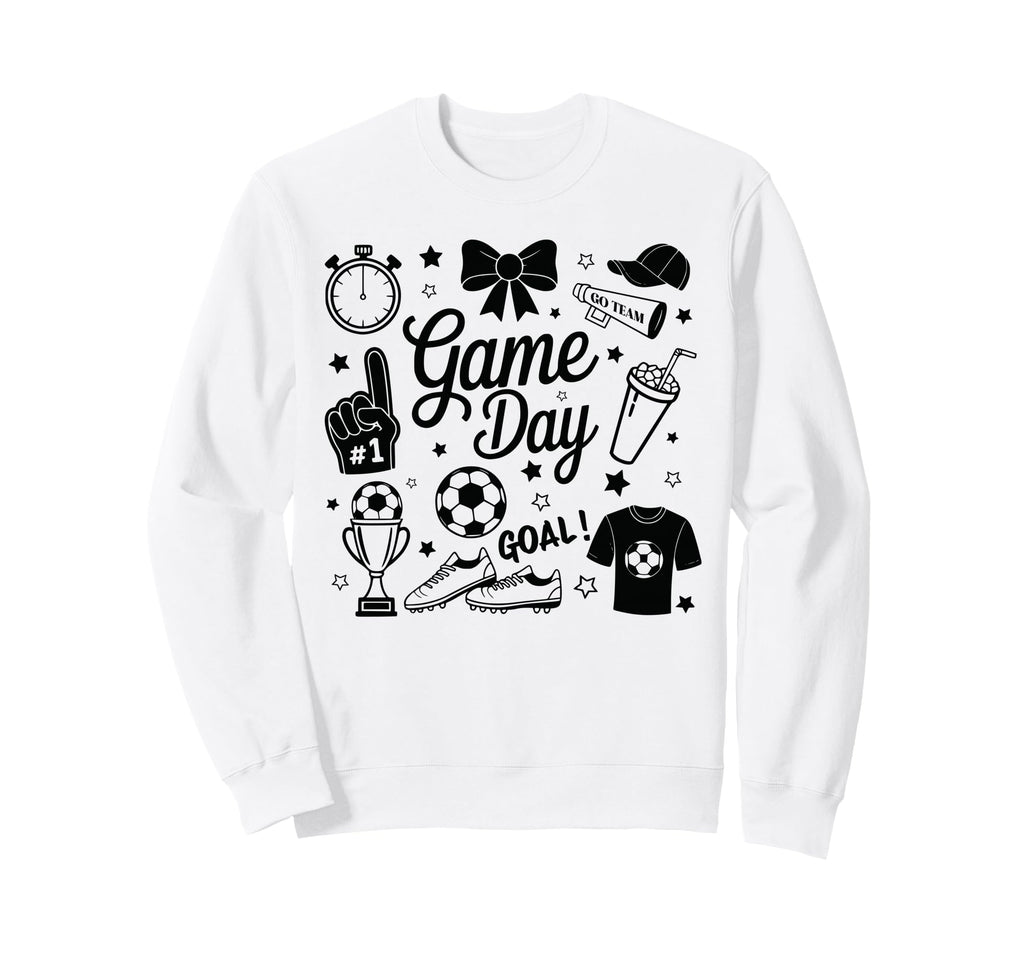 Game Day Soccer Mom Preppy Sweatshirt - Fun Novelty Design Unisex