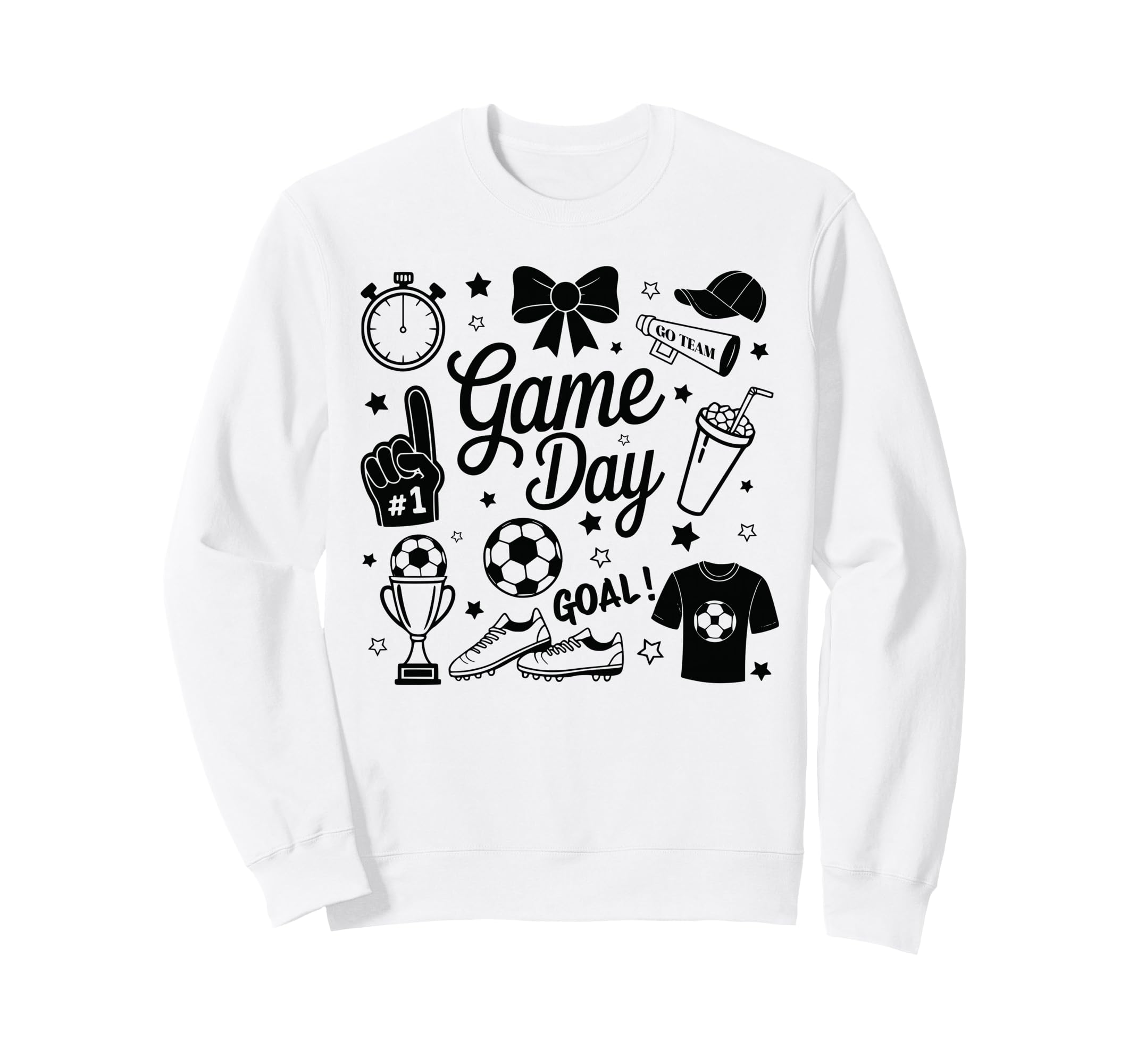 Game Day Soccer Mom Preppy Sweatshirt - Fun Novelty Design Unisex