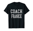 Coach Frankie Custom Football Soccer T-Shirt - Trendy Graphic Men Women