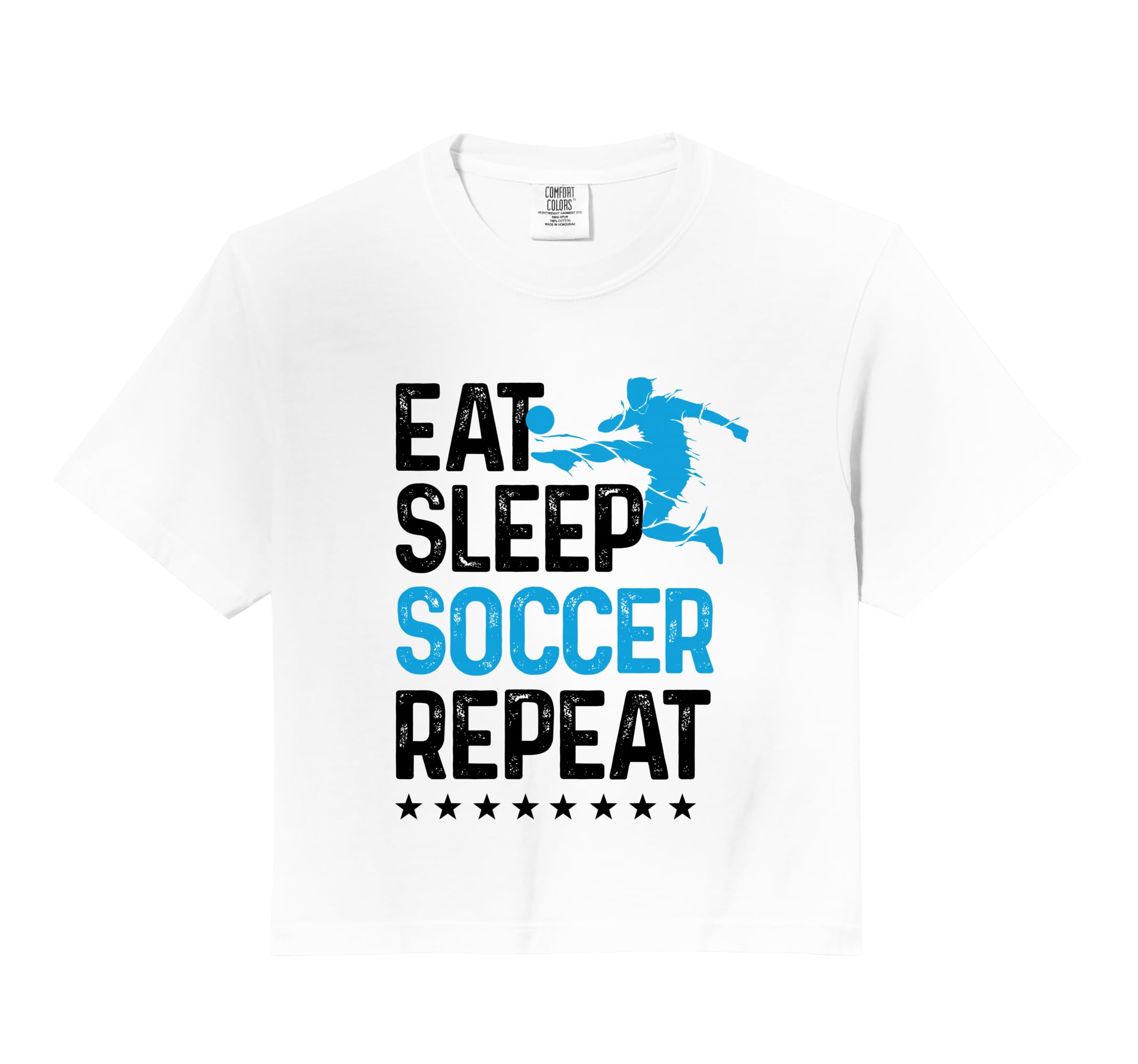 Eat Sleep Soccer Repeat Sport Player T-Shirt - Novelty Apparel for Adults
