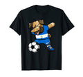 Dabbing Pug Nicaragua Soccer Fans Jersey T-Shirt - Trendy Graphic Unisex