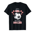 Who Loves Soccer Ball Player T-Shirt - Casual Everyday Wear Unisex