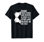 Behind Every Player Father T-Shirt - Casual Everyday Wear Men Women