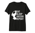 Eat Sleep Soccer Repeat Soccer Tri Blend T-Shirt - Custom Art Print Unisex