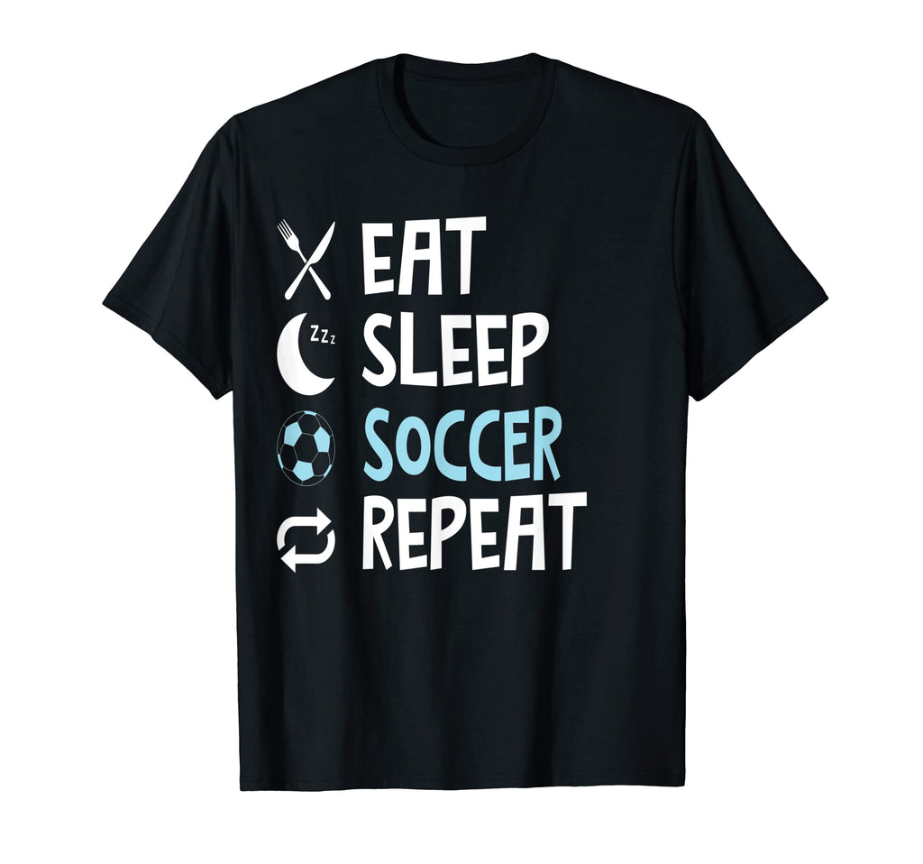 Funny Eat Sleep Soccer Repeat Player T-Shirt - Unique Graphic for Adults