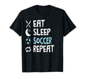 Funny Eat Sleep Soccer Repeat Player T-Shirt - Unique Graphic for Adults