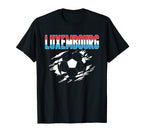 Luxembourg Soccer Lovers Jersey T-Shirt - Fun Novelty Design for Adults