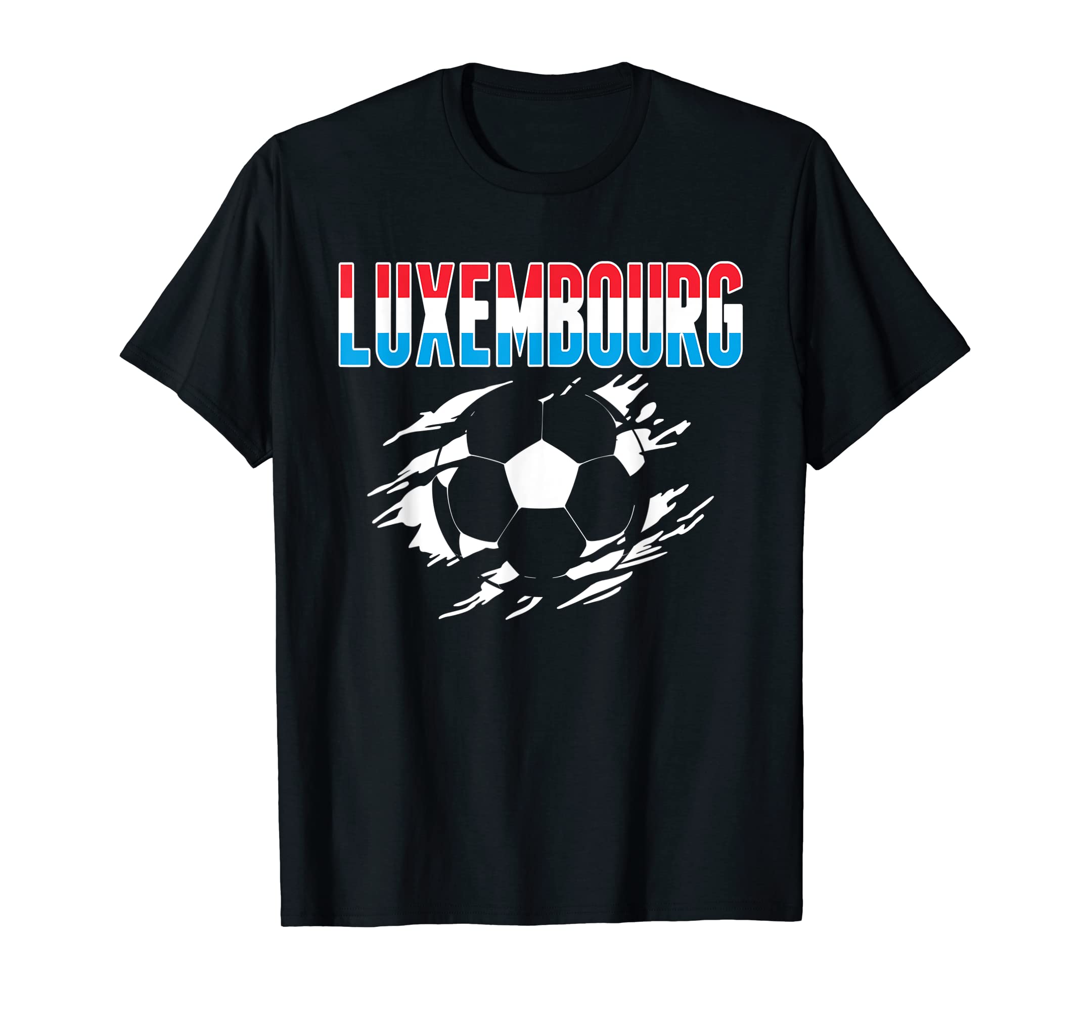 Luxembourg Soccer Lovers Jersey T-Shirt - Fun Novelty Design for Adults