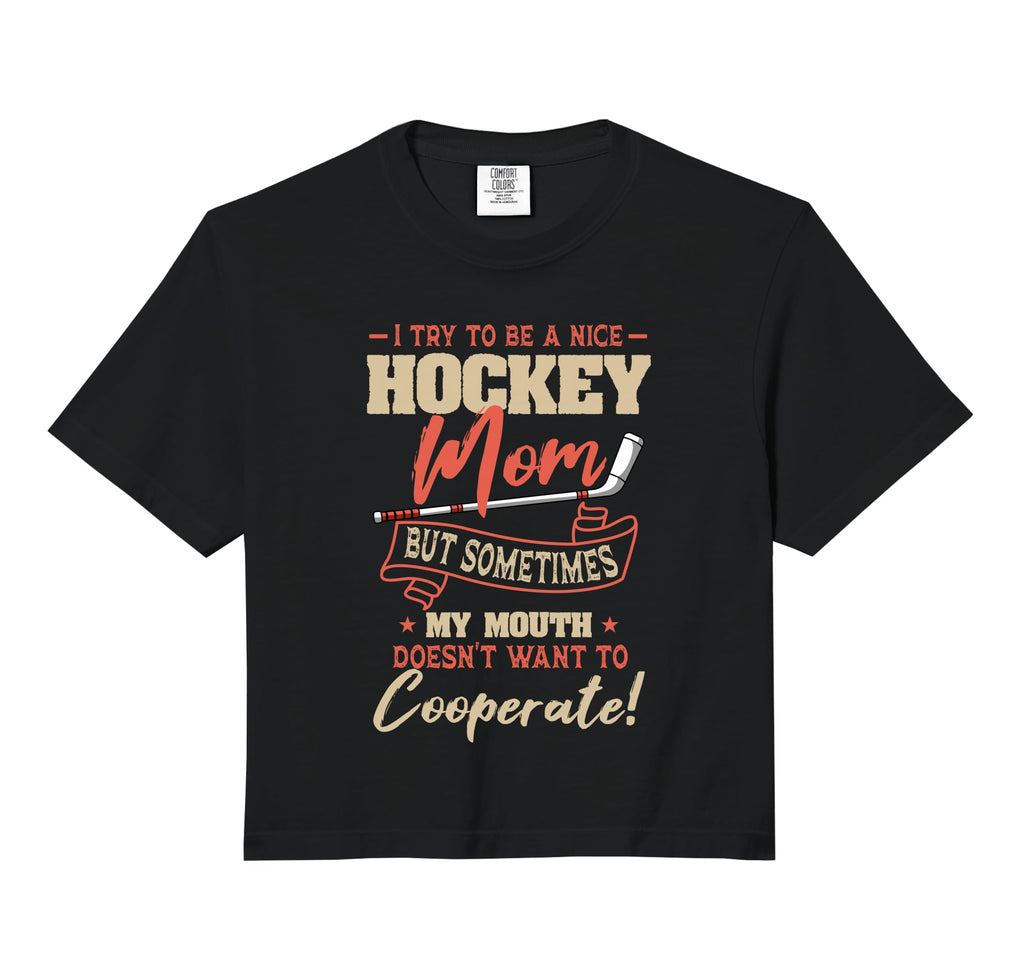 Hockey Supportive Mom Mothers Day Comfort Hoodie - Graphic Print Unisex