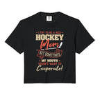 Hockey Supportive Mom Mothers Day Comfort Hoodie - Graphic Print Unisex