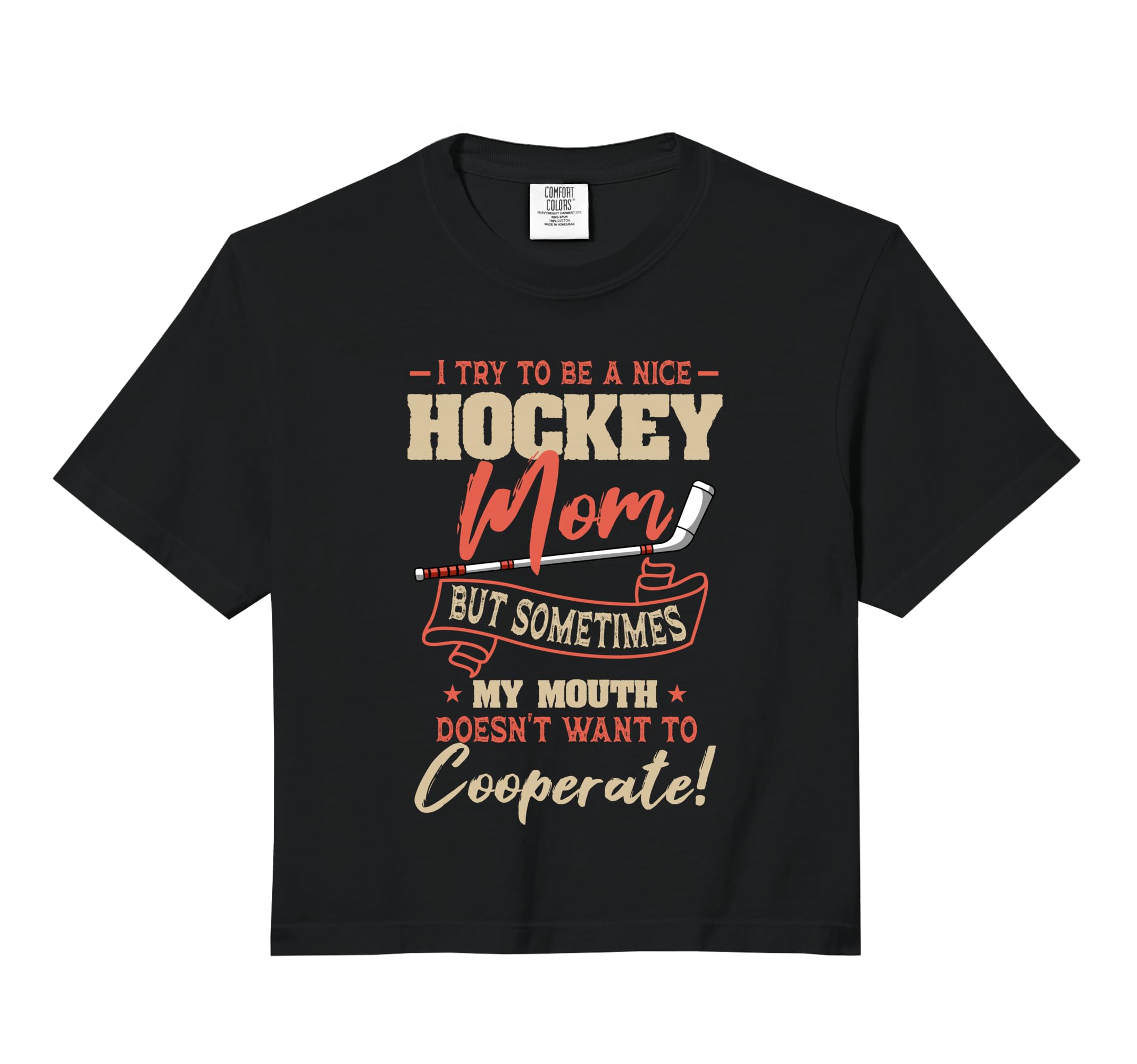 Hockey Supportive Mom Mothers Day Comfort Hoodie - Graphic Print Unisex