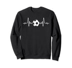 Soccer Player Heartbeat Soccer Lover Sweatshirt - Trendy Graphic Men Women