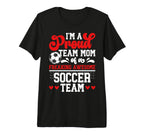 Im Proud Soccer Team Mom Soccer Team T-Shirt - Trendy Graphic for Adults