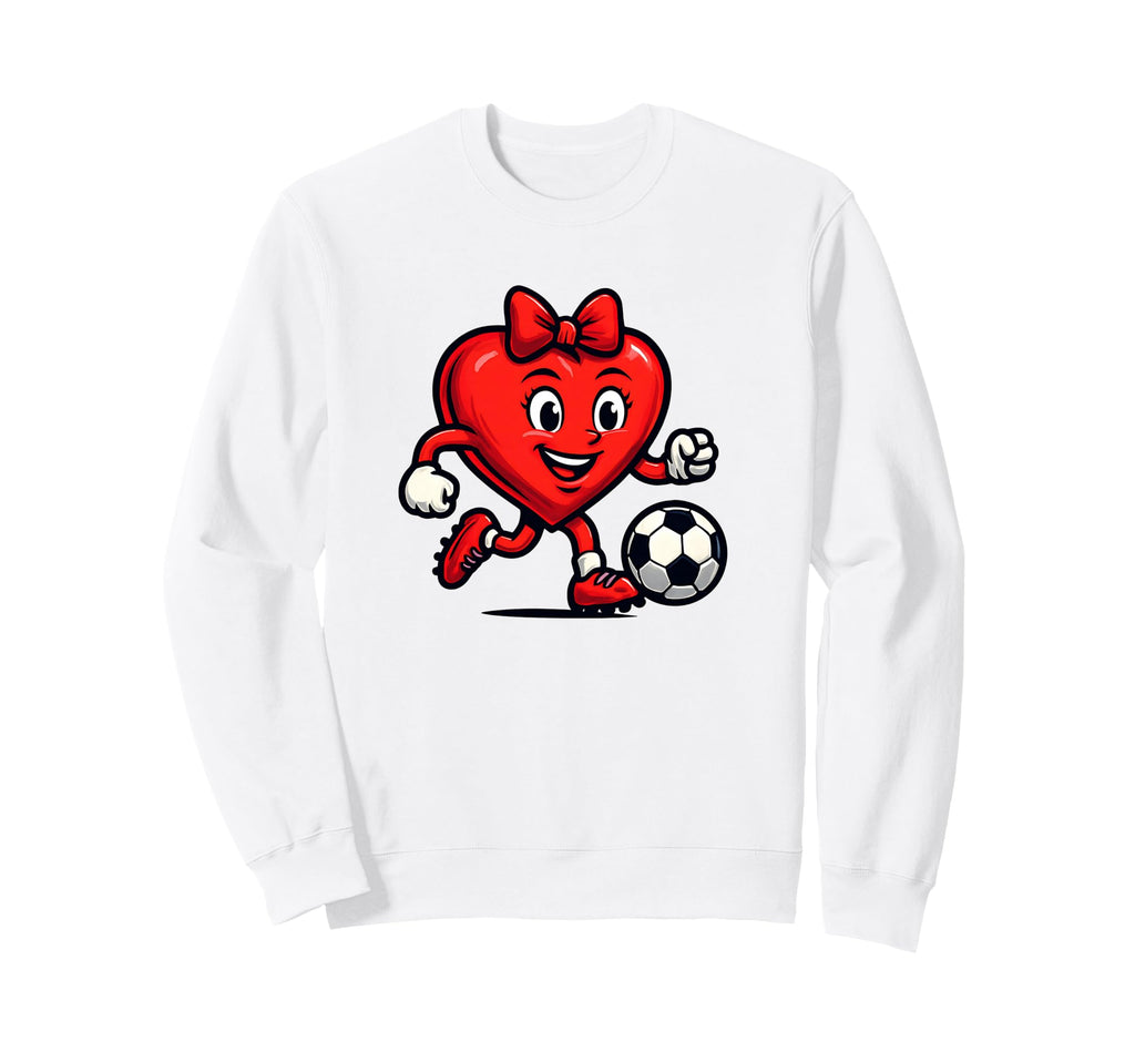 Soccer Valentines Day Heart Sweatshirt - Streetwear Style Men Women