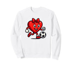 Soccer Valentines Day Heart Sweatshirt - Streetwear Style Men Women