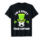 Soccer Team Captains Im Lucky Team T-Shirt - Unique Graphic Men Women