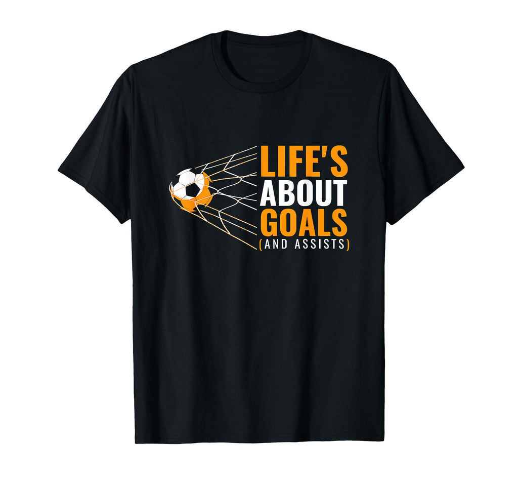 Soccer Lifes About Goals Soccer T-Shirt - Minimalist Print for Adults