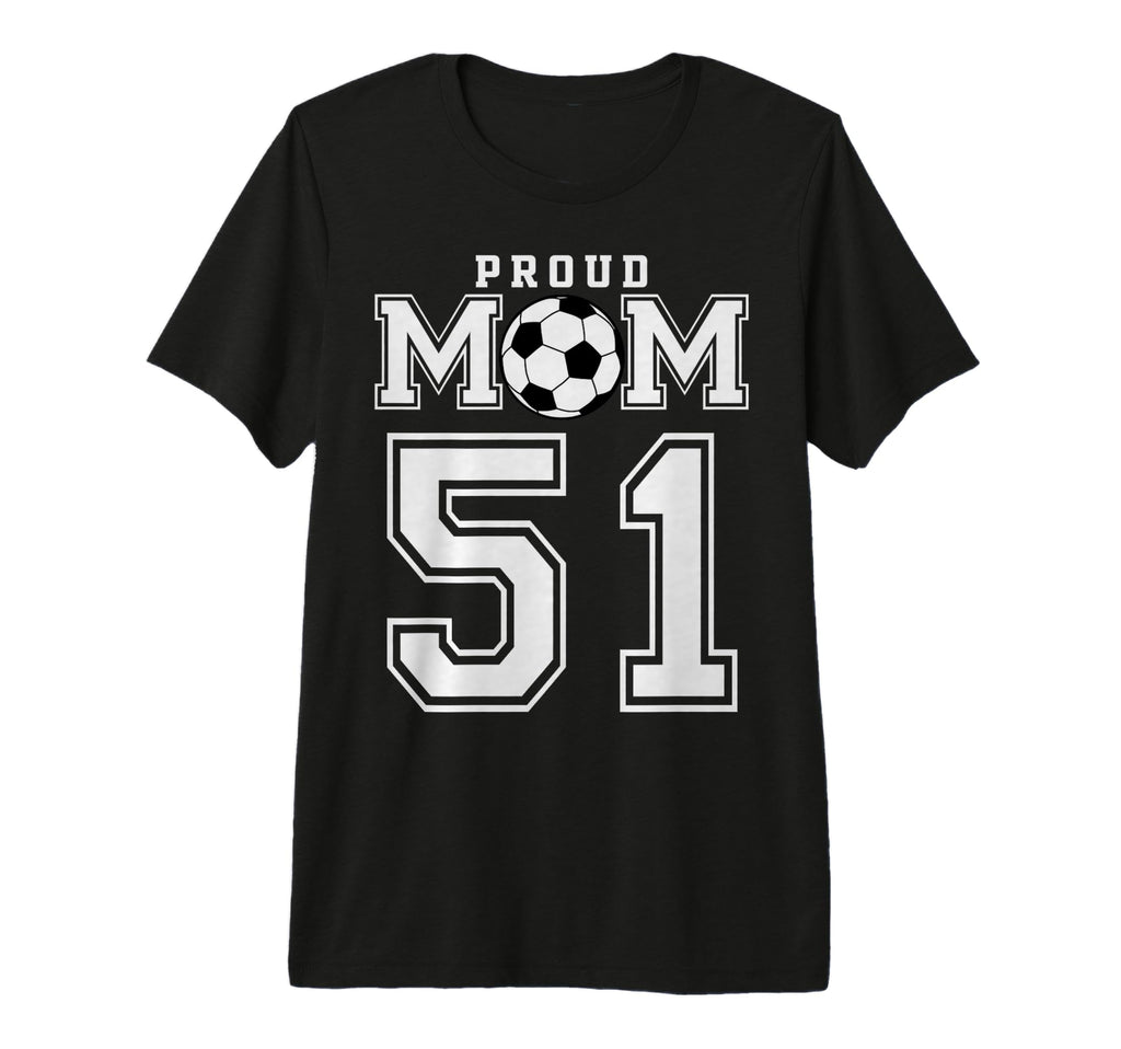 Number 51 Custom Proud Soccer T-Shirt - Fun Novelty Design for Adults