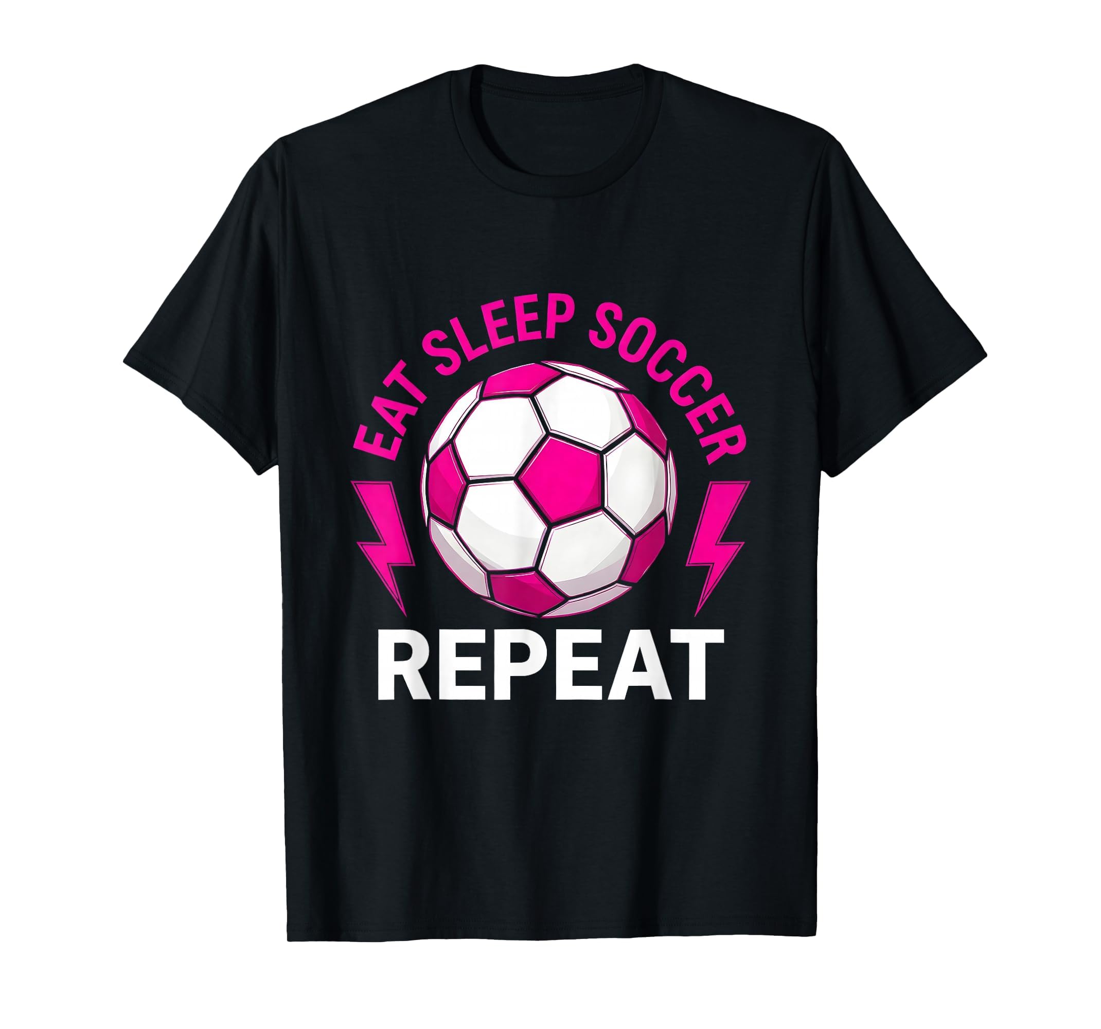 Eat Sleep Soccer Repeat Soccer T-Shirt - Trendy Graphic for Adults