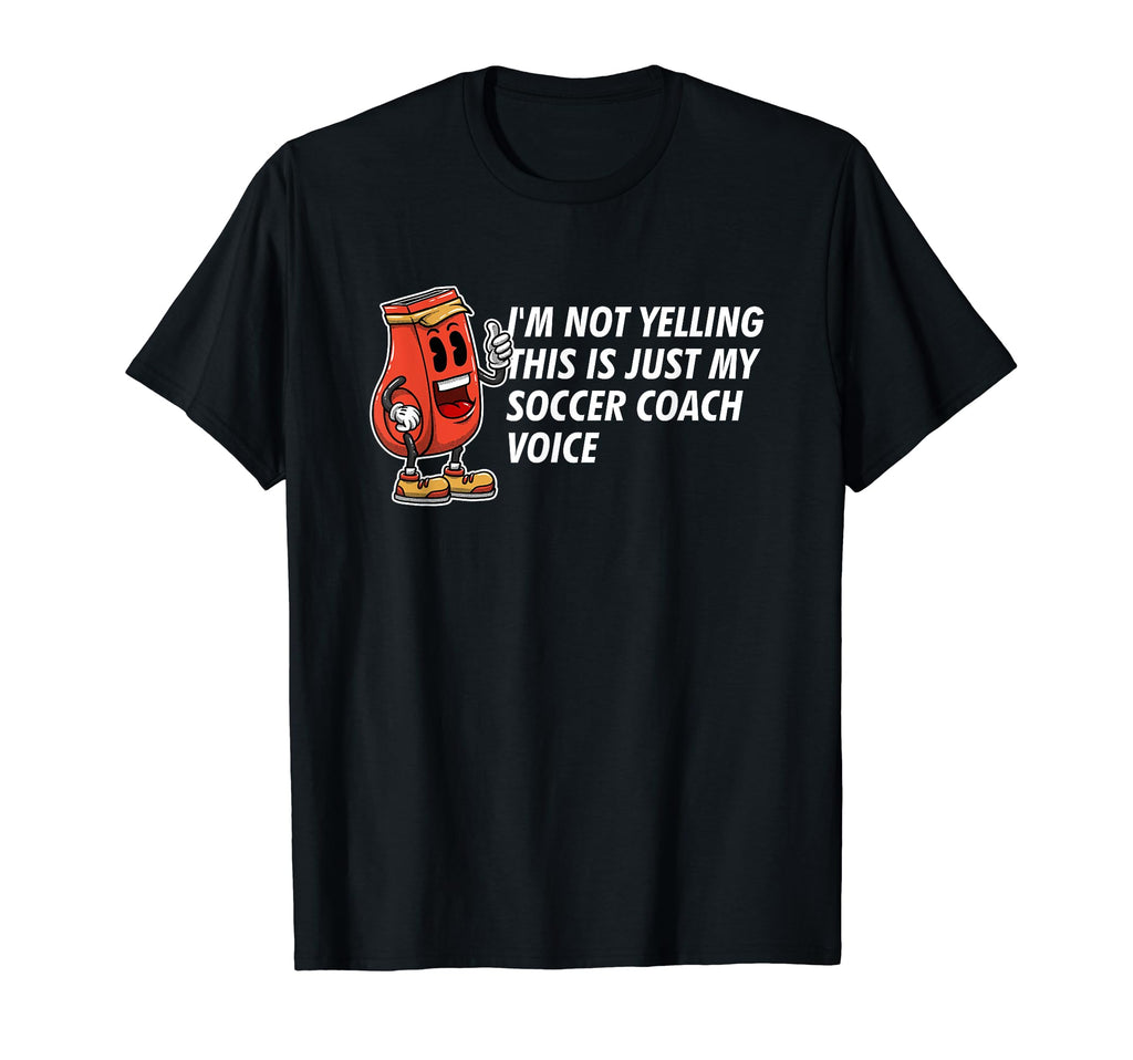 This Is My Soccer Coach Voice Funny Soccer T-Shirt - Trendy Graphic Unisex