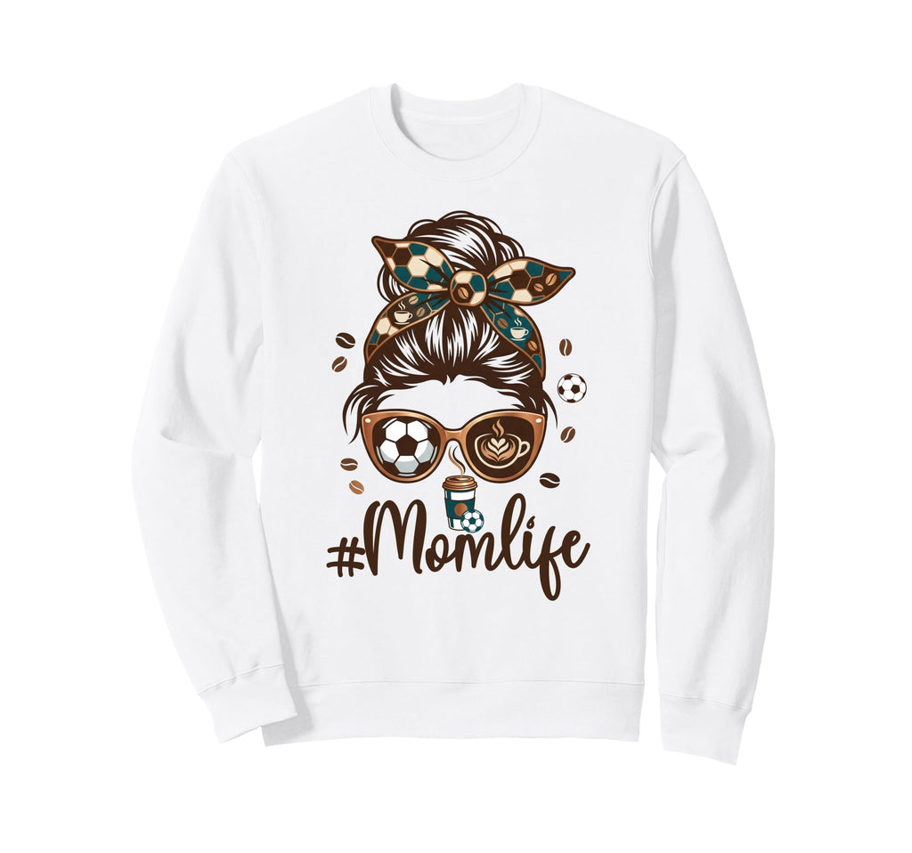 Soccer Mom Coffee Lover Messy Sweatshirt - Aesthetic Graphic for Adults