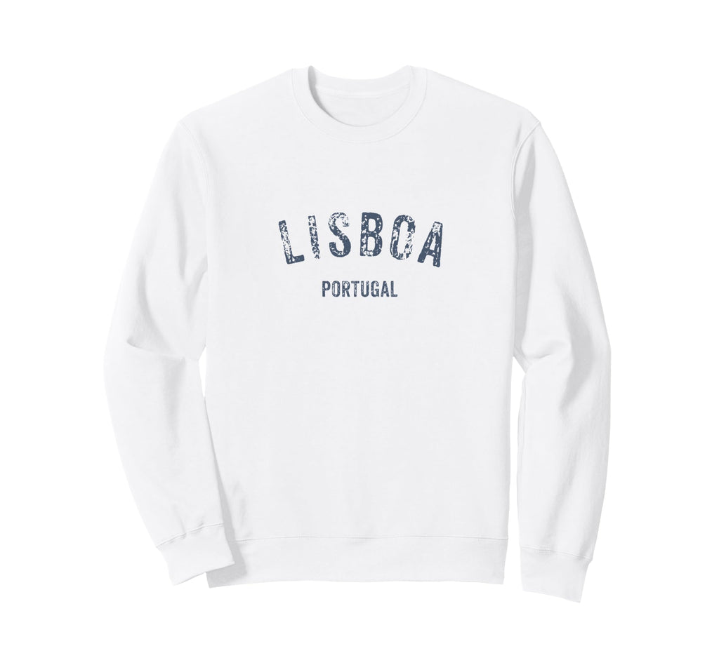 Lisboa Portugal Distressed Sweatshirt - Casual Everyday Wear for Adults