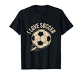 I Love Soccer Enthusiast T-Shirt - Casual Everyday Wear Men Women