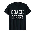 Coach Dorsey Custom Football Soccer T-Shirt - Minimalist Print Men Women