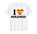 I Love Madrid Spain Spanish Heart Flag T-Shirt - Novelty Apparel for Adults