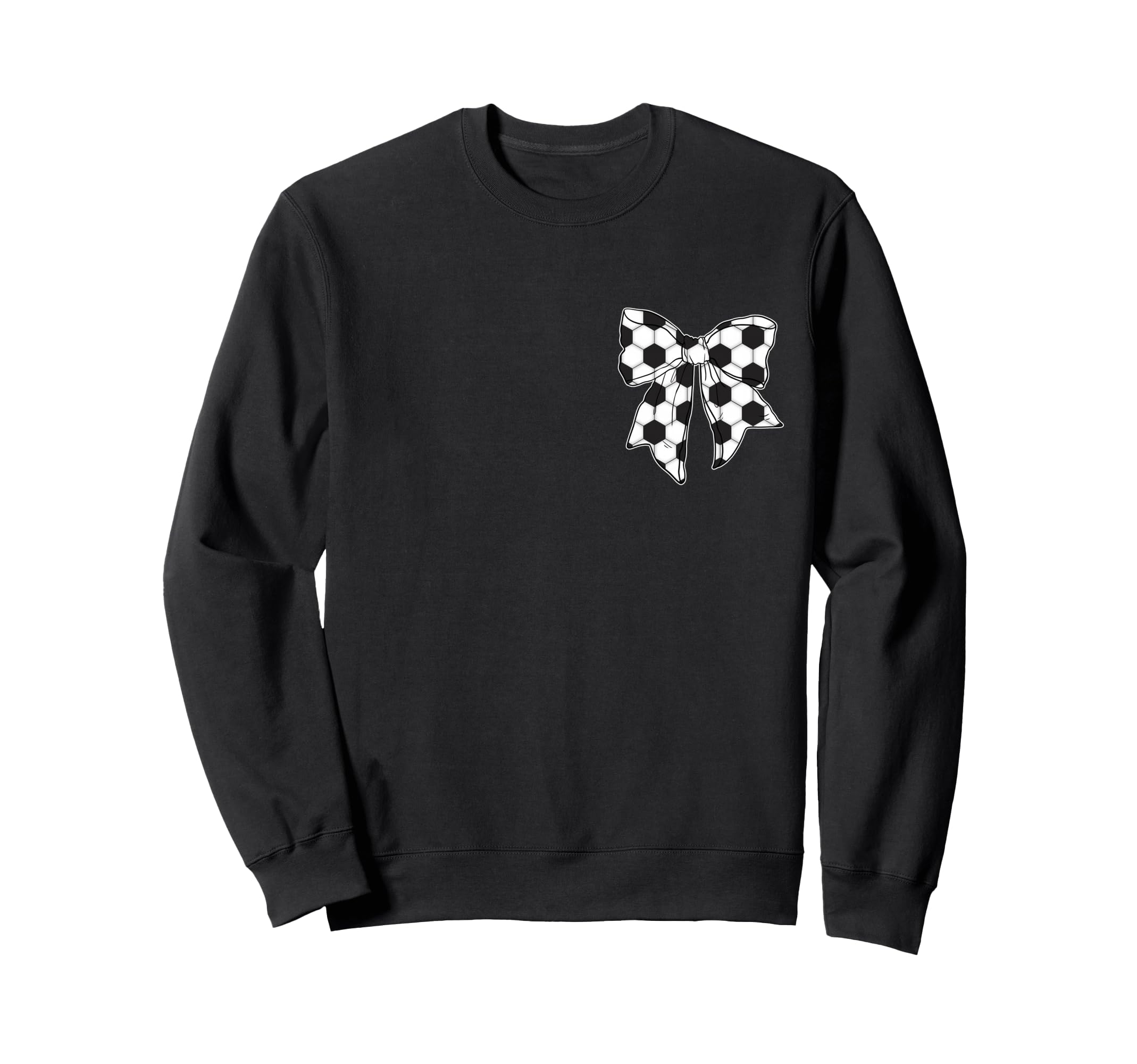 Soccer Bow Game Day Coquette Front Sweatshirt - Graphic Print Men Women