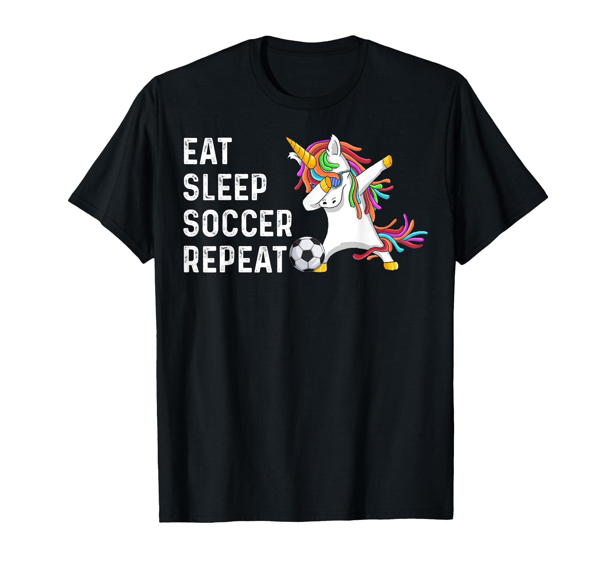 Eat Sleep Soccer Repeat Funny T-Shirt - Custom Art Print Unisex