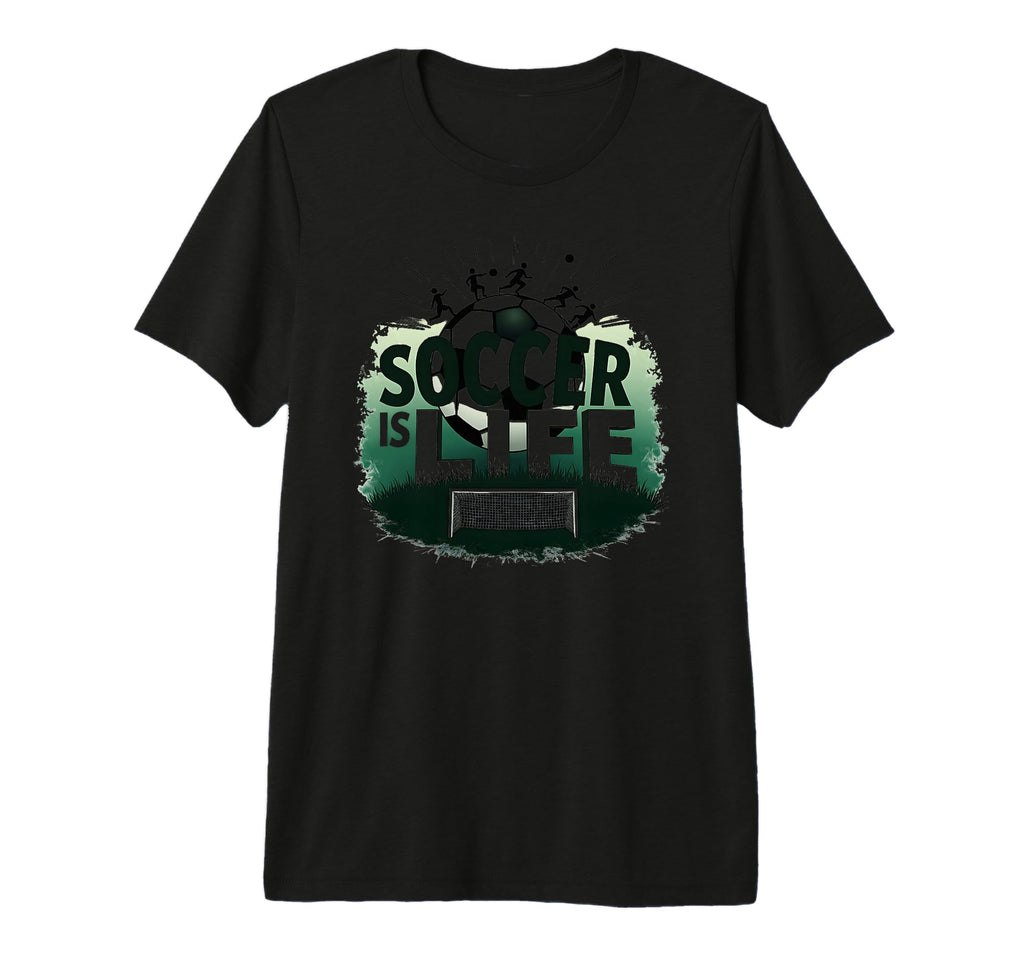 Soccer Is Life Inspiring Football Fan T-Shirt - Novelty Apparel for Adults