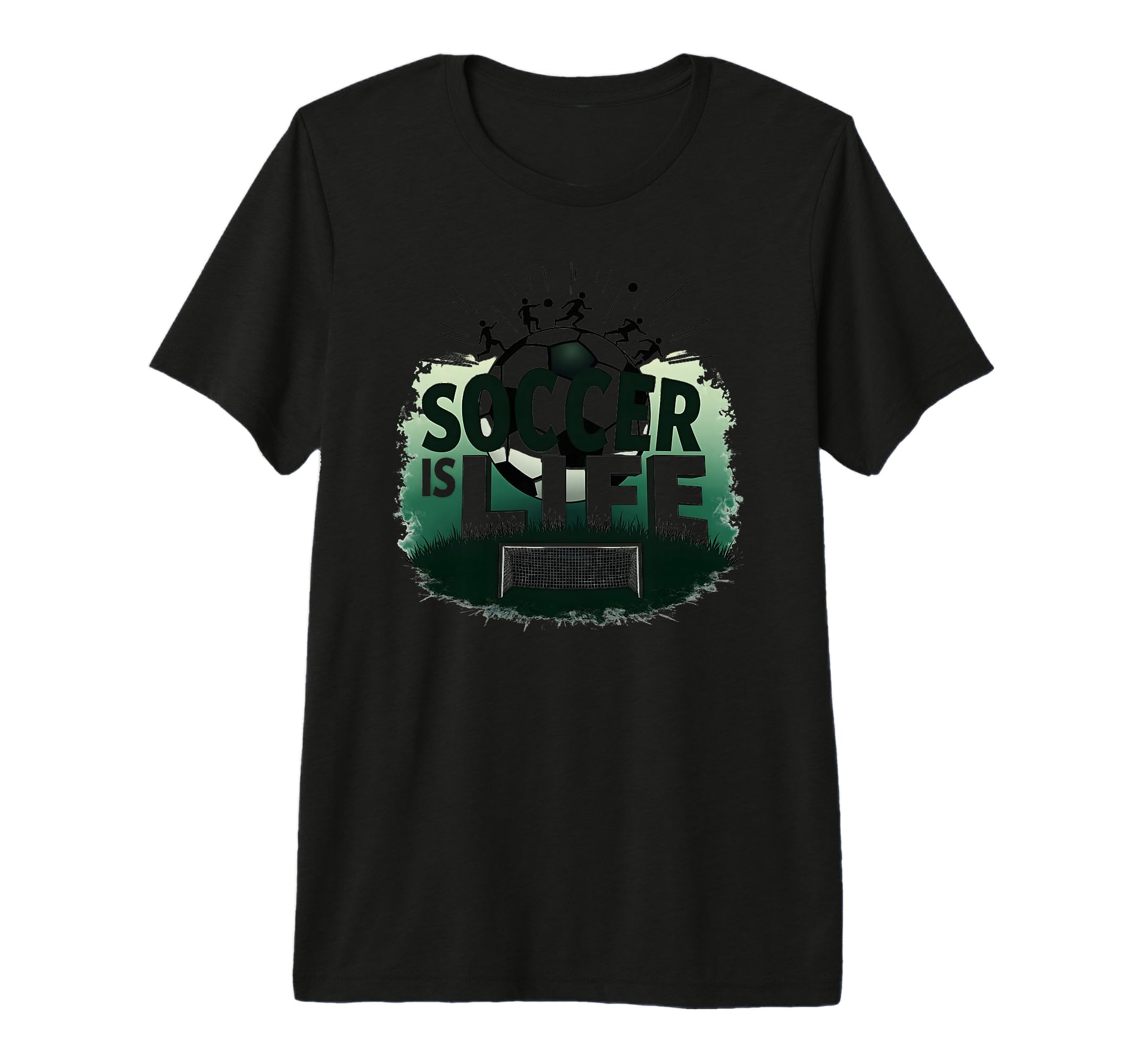 Soccer Is Life Inspiring Football Fan T-Shirt - Novelty Apparel for Adults