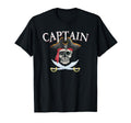 Captain Pirate Hat Skull Nautical Sailing T-Shirt - Streetwear Style Unisex
