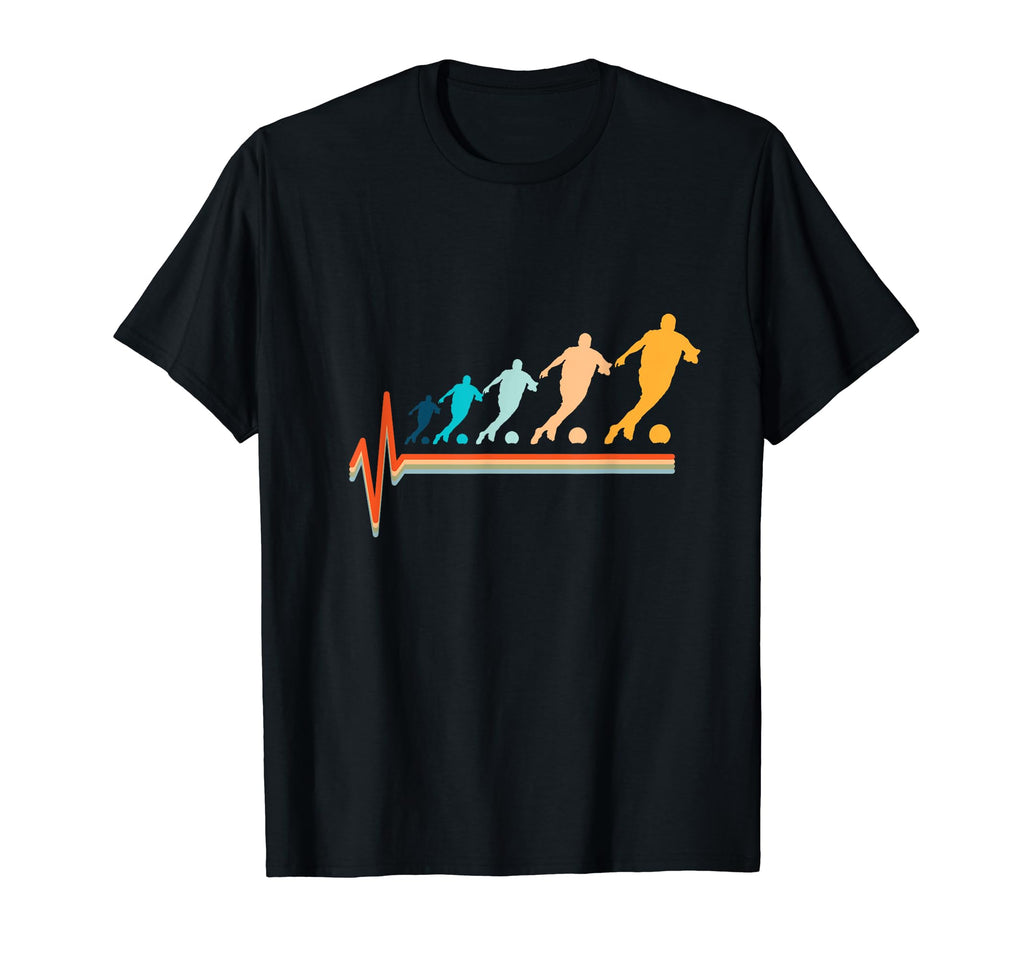 Heartbeat Soccer Player Silhouette Sport T-Shirt - Trendy Graphic Unisex