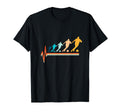 Heartbeat Soccer Player Silhouette Sport T-Shirt - Trendy Graphic Unisex