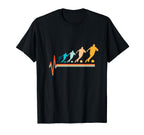 Heartbeat Soccer Player Silhouette Sport T-Shirt - Trendy Graphic Unisex