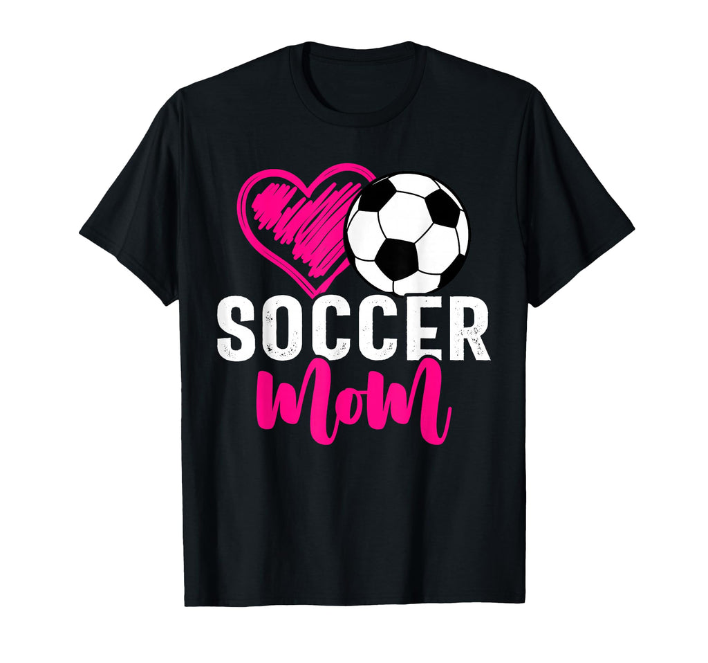 Soccer Mom Love Heart Mama Mommy Mother T-Shirt - Unique Graphic Men Women