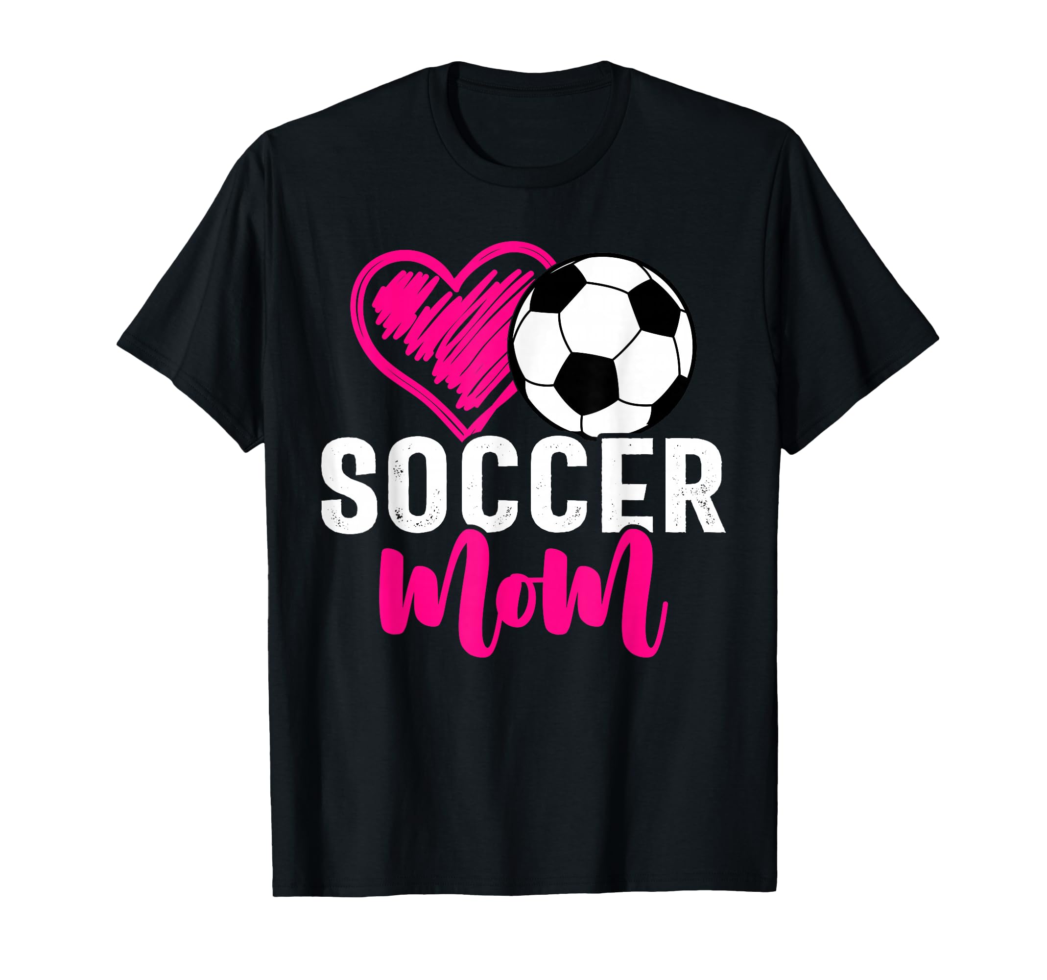 Soccer Mom Love Heart Mama Mommy Mother T-Shirt - Unique Graphic Men Women