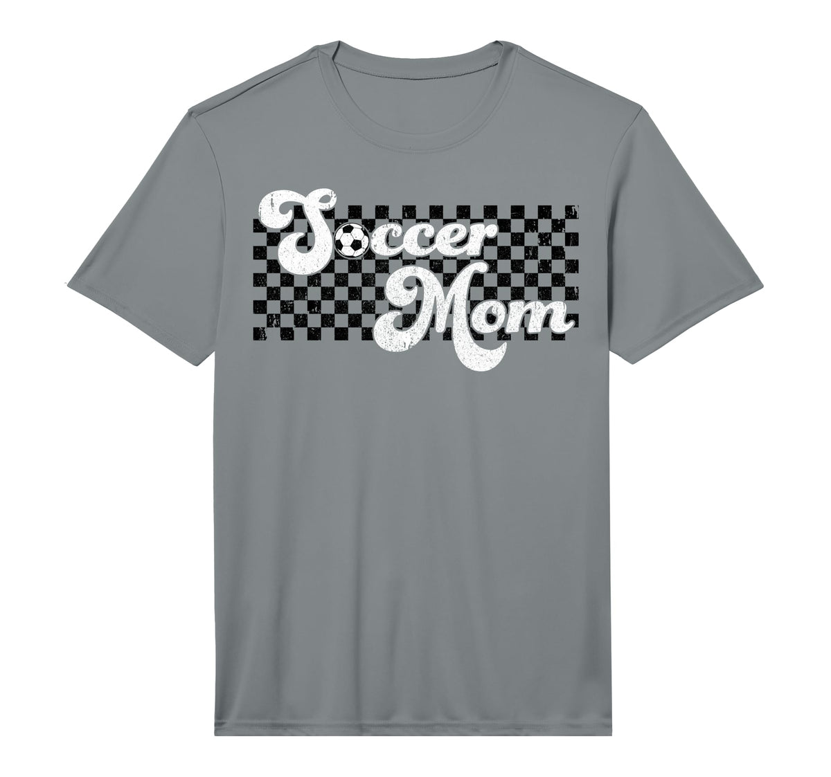 Mens Soccer Mom Soccer Mama Checkered T-Shirt - Fun Novelty Design Unisex