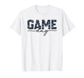 Game Day Spirit Blue Floral Sports T-Shirt - Fun Novelty Design Men Women