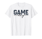 Game Day Spirit Blue Floral Sports T-Shirt - Fun Novelty Design Men Women