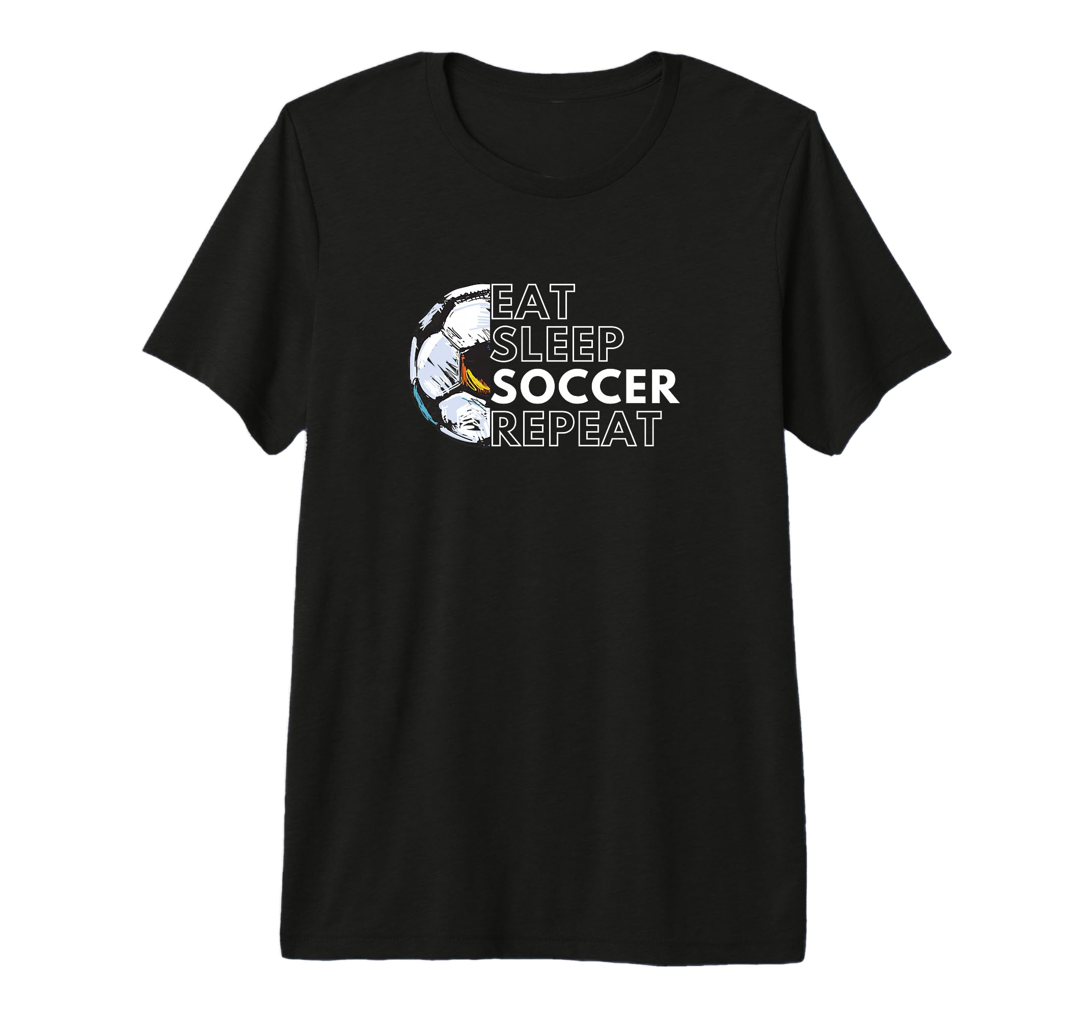 Eat Sleep Soccer Repeat Soccer T-Shirt - Aesthetic Graphic Men Women