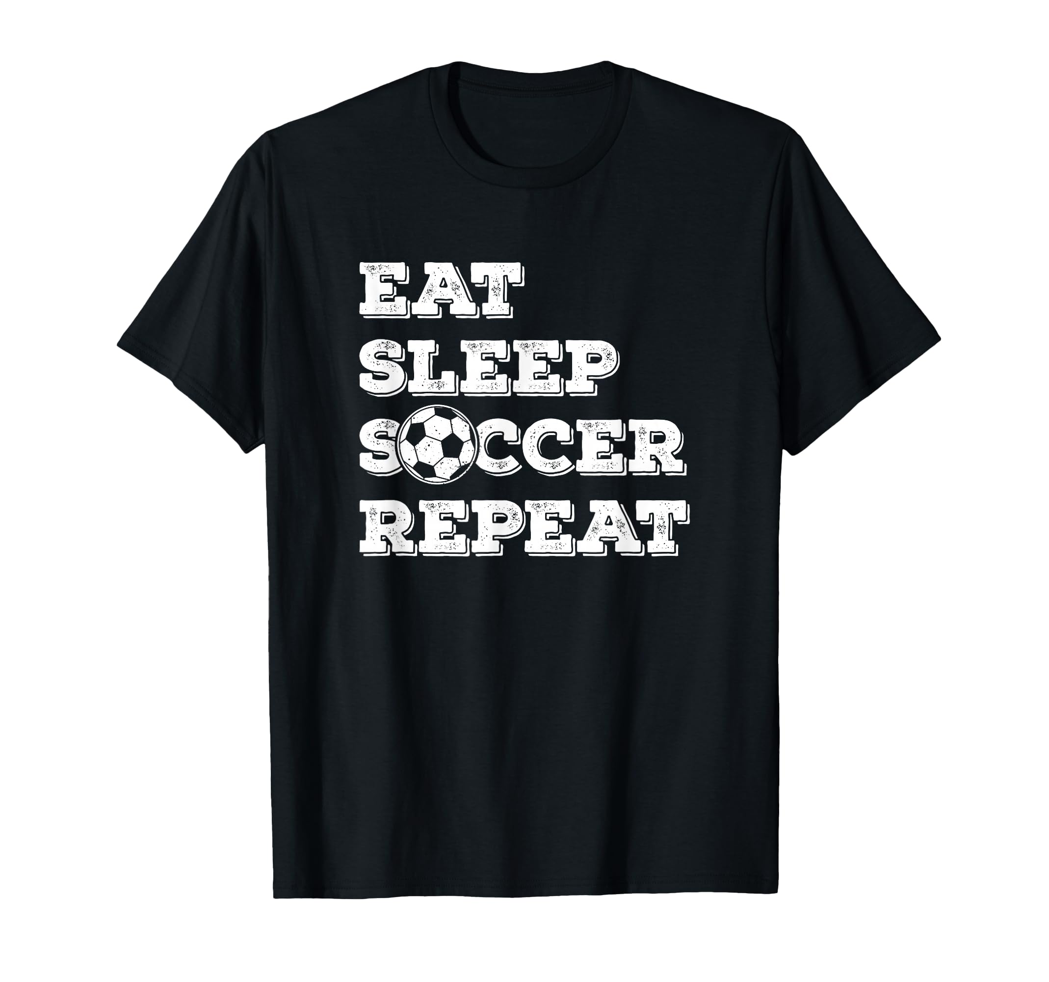 Eat Sleep Soccer Repeat Soccer Player T-Shirt - Minimalist Print for Adults
